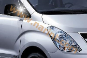 Хромовые уголки вокруг зеркал заднего вида [B417] для Hyundai Grand Starex (AutoClover)